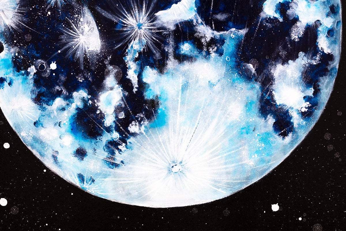 Moon Phases - Published Original - SOLD by artist Becky Smith - Wyecliffe Galleries