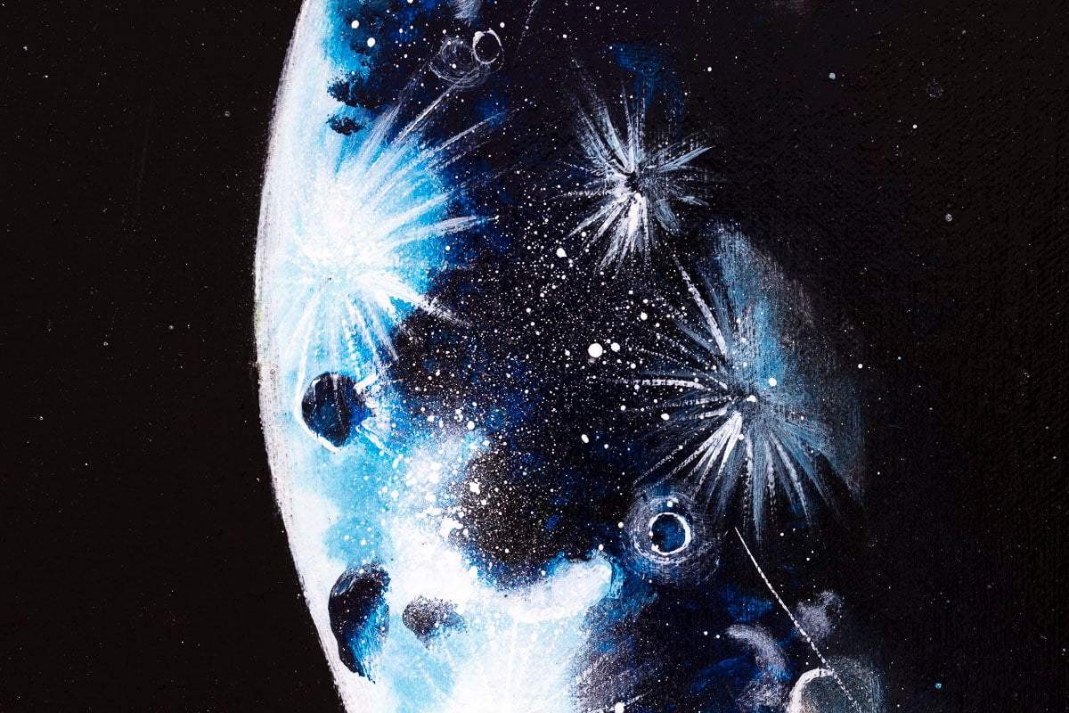 Moon Phases - Published Original - SOLD by artist Becky Smith - Wyecliffe Galleries