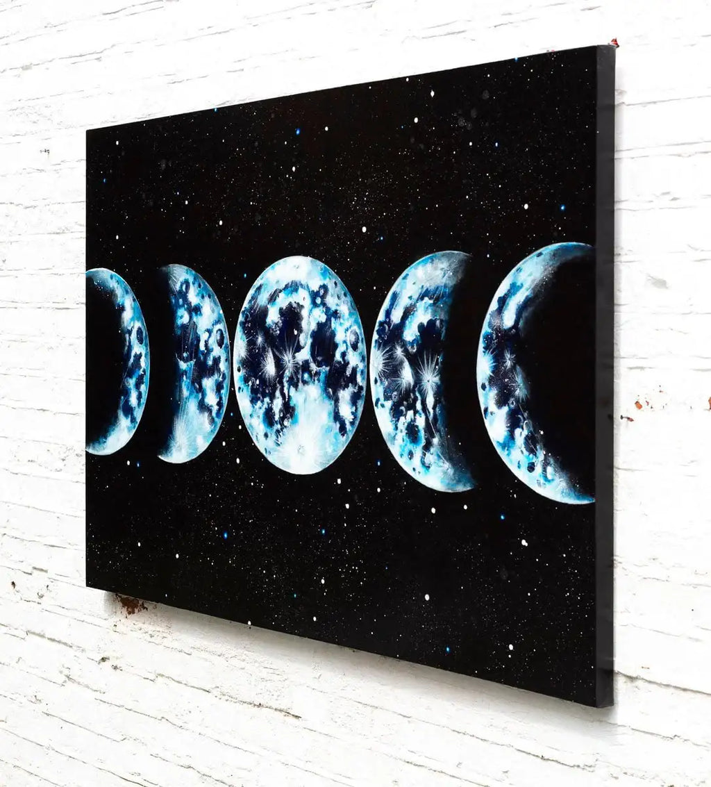 Moon Phases - Published Original - SOLD by artist Becky Smith - Wyecliffe Galleries