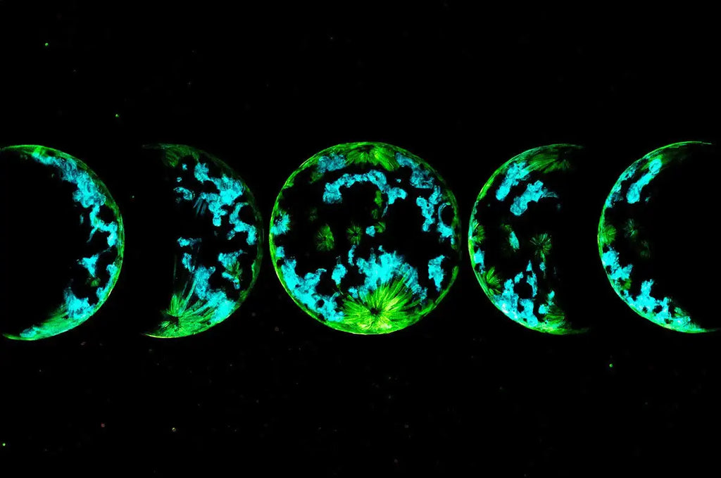 Moon Phases - Published Original - SOLD by artist Becky Smith - Wyecliffe Galleries