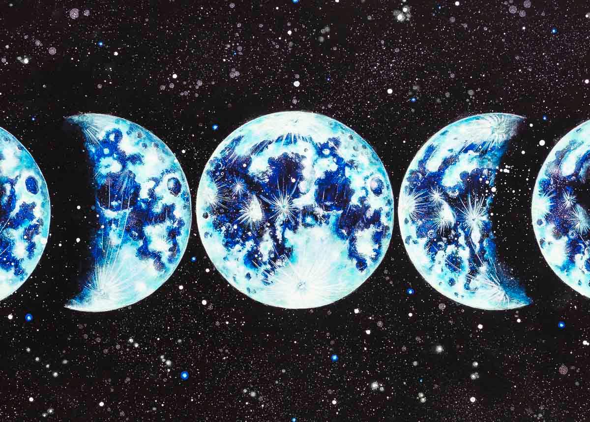 Moon Phases - Standard Edition - SOLD by artist Becky Smith - Wyecliffe Galleries