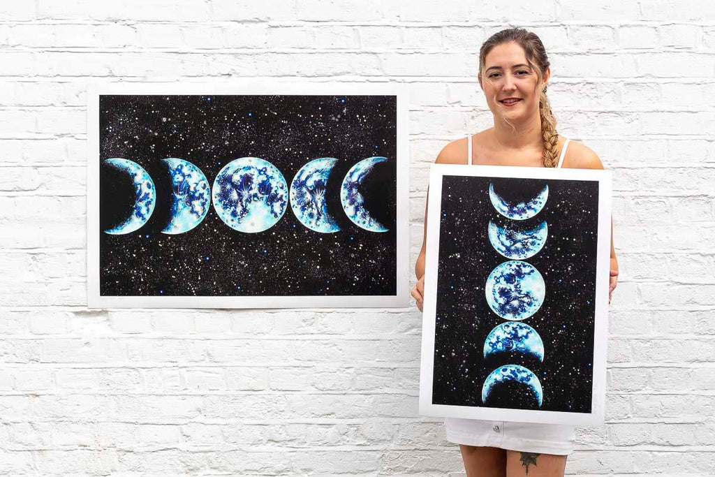 Moon Phases - Standard Edition - SOLD by artist Becky Smith - Wyecliffe Galleries