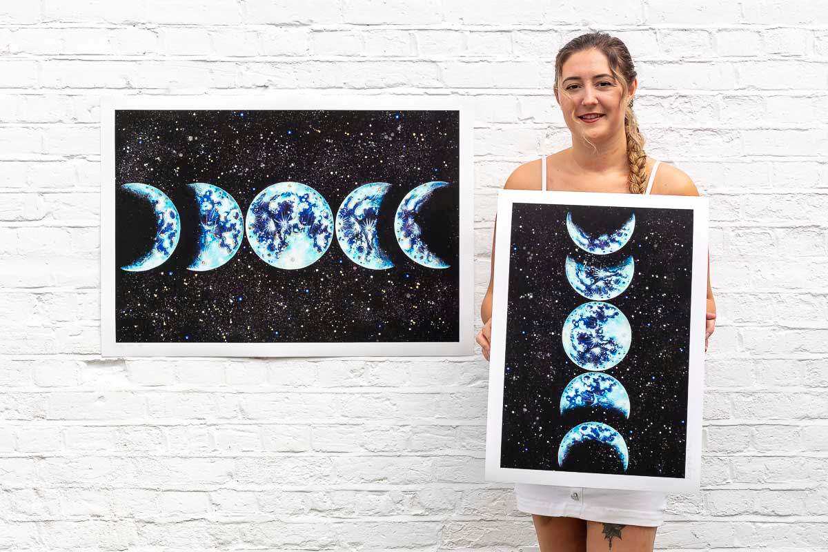 Moon Phases - Standard Edition - SOLD by artist Becky Smith - Wyecliffe Galleries