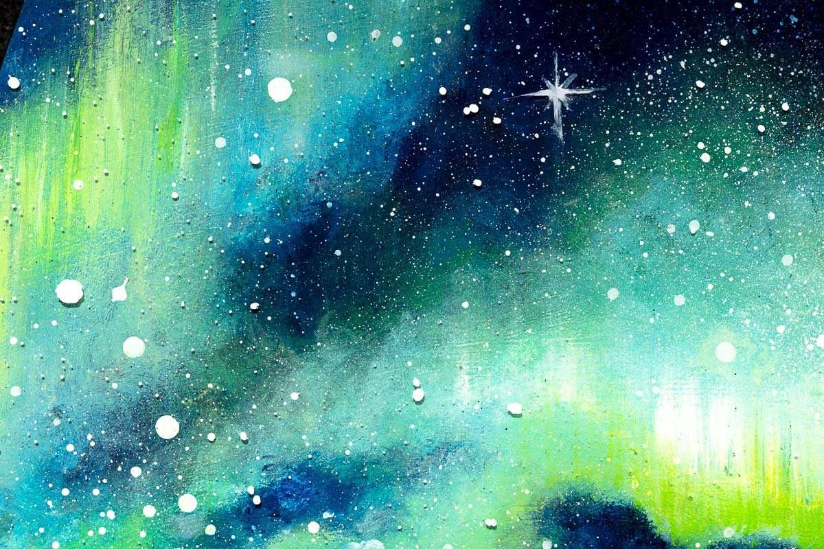 Northern Glow - Original - SOLD by artist Becky Smith - Wyecliffe Galleries