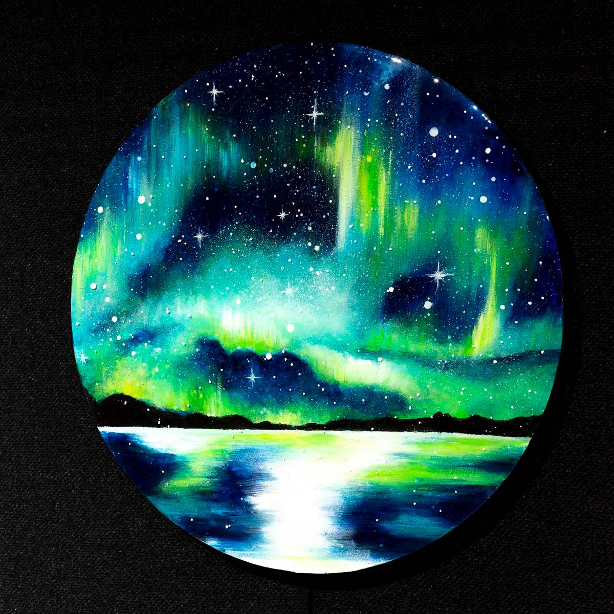 Northern Glow - Original - SOLD by artist Becky Smith - Wyecliffe Galleries