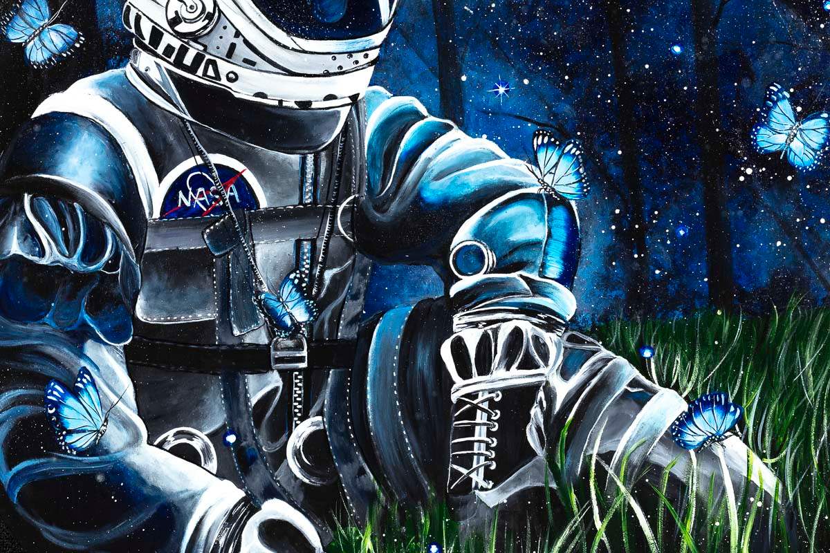 One Small Step For Man - Original - SOLD by artist Becky Smith - Wyecliffe Galleries