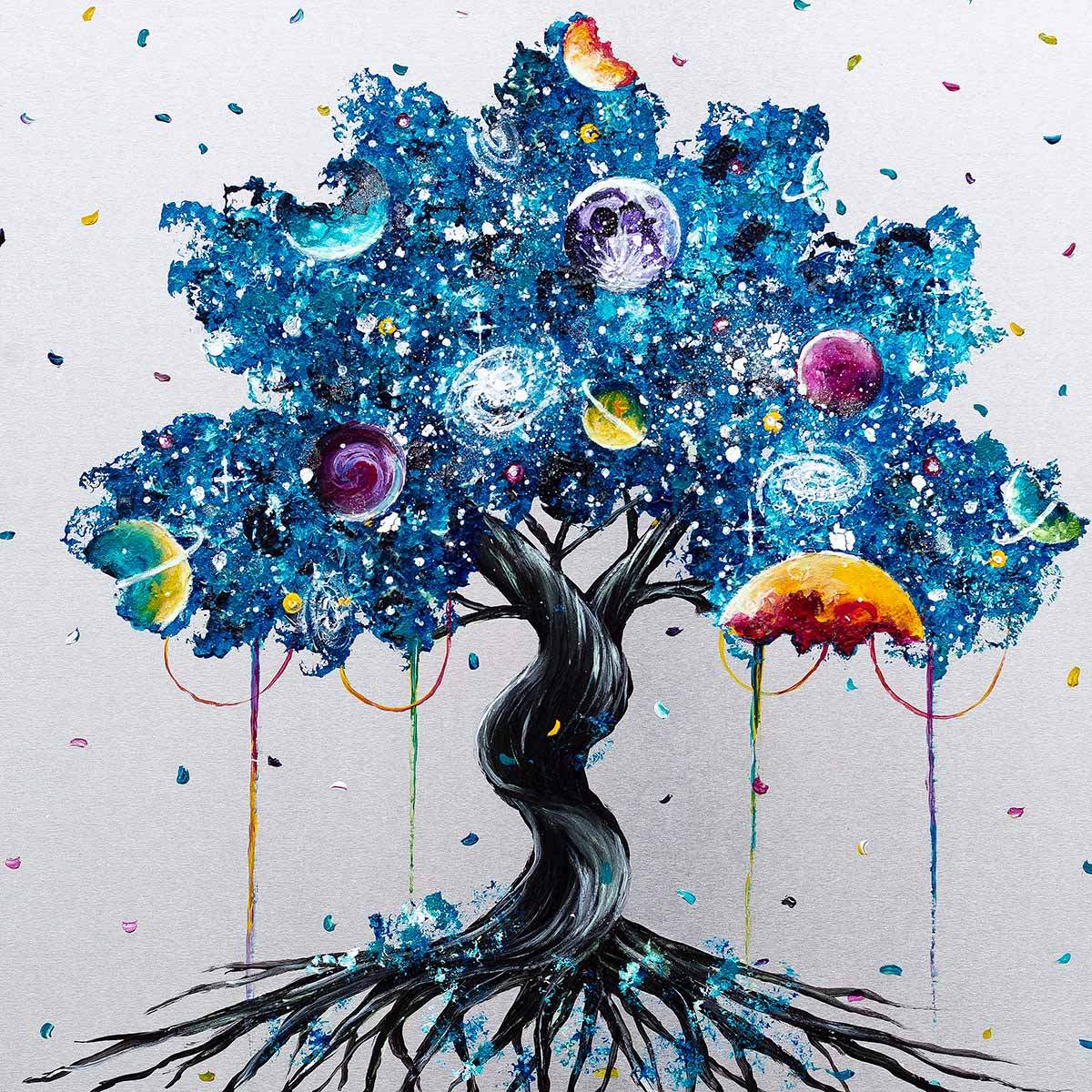 Our Colourful World - Original - SOLD by artist Becky Smith - Wyecliffe Galleries