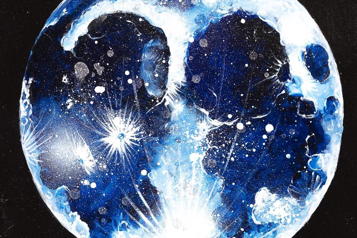 Phases of The Moon - Original Set of 3 - SOLD by artist Becky Smith - Wyecliffe Galleries