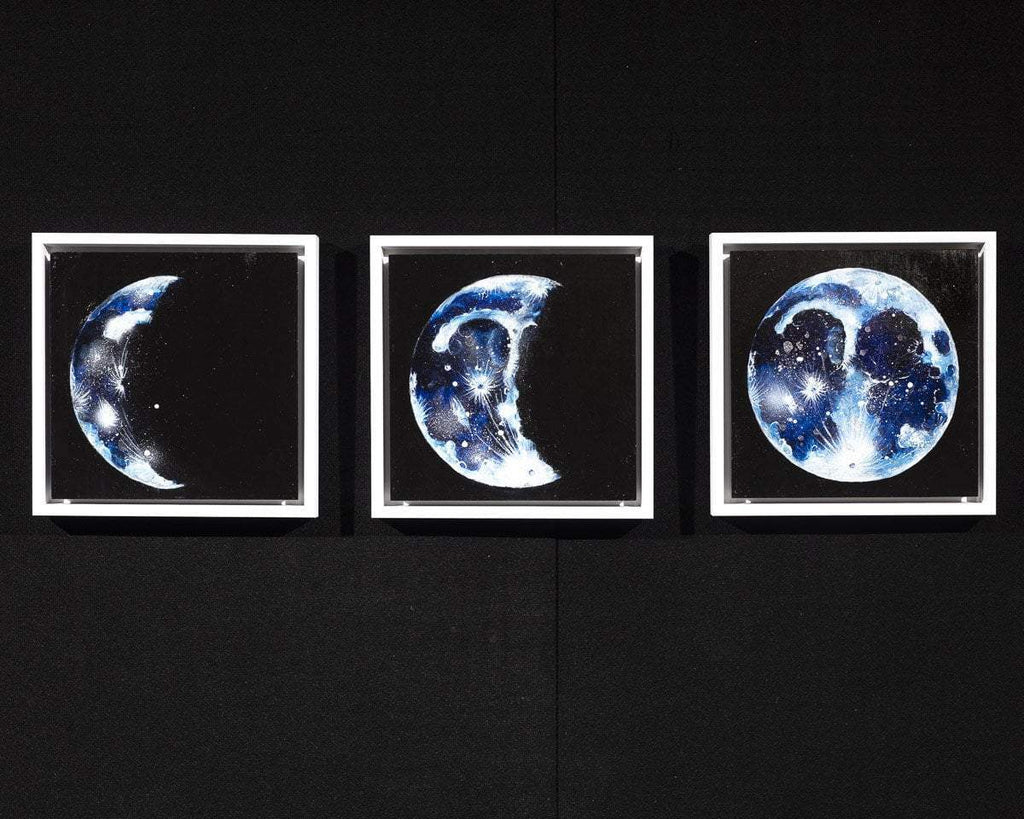 Phases of The Moon - Original Set of 3 - SOLD by artist Becky Smith - Wyecliffe Galleries