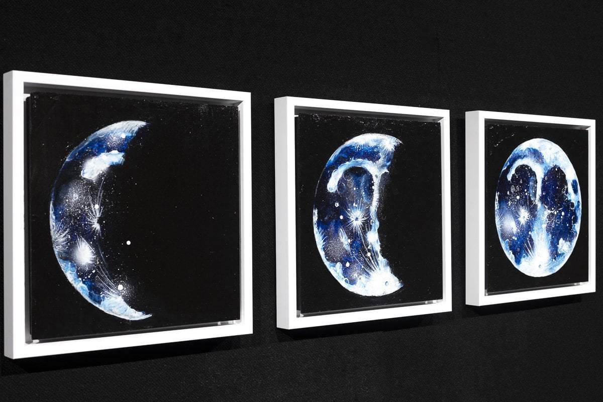 Phases of The Moon - Original Set of 3 - SOLD by artist Becky Smith - Wyecliffe Galleries
