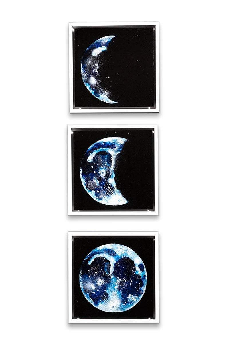 Phases of The Moon - Original Set of 3 - SOLD by artist Becky Smith - Wyecliffe Galleries