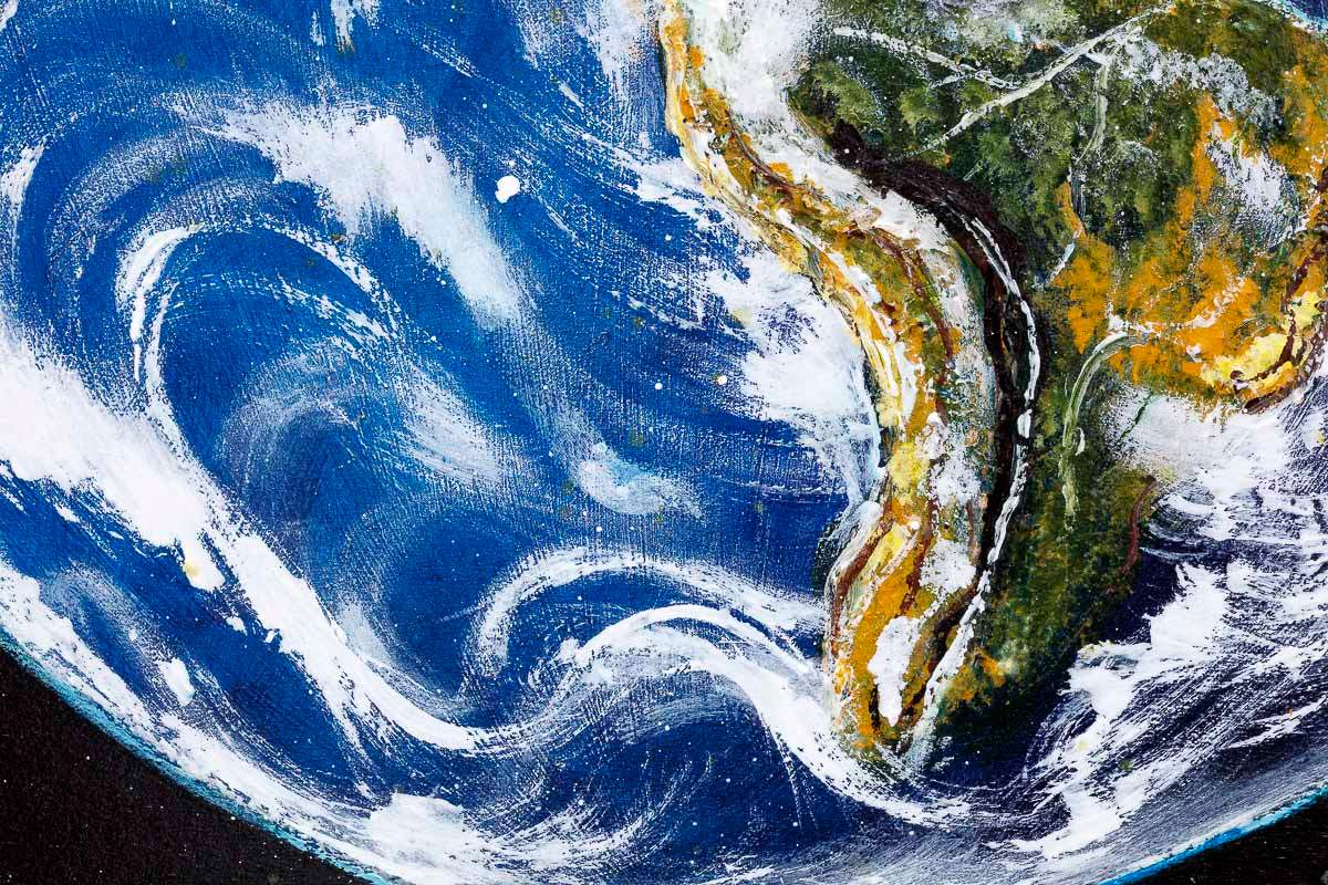 Planet Earth - Original - SOLD by artist Becky Smith - Wyecliffe Galleries