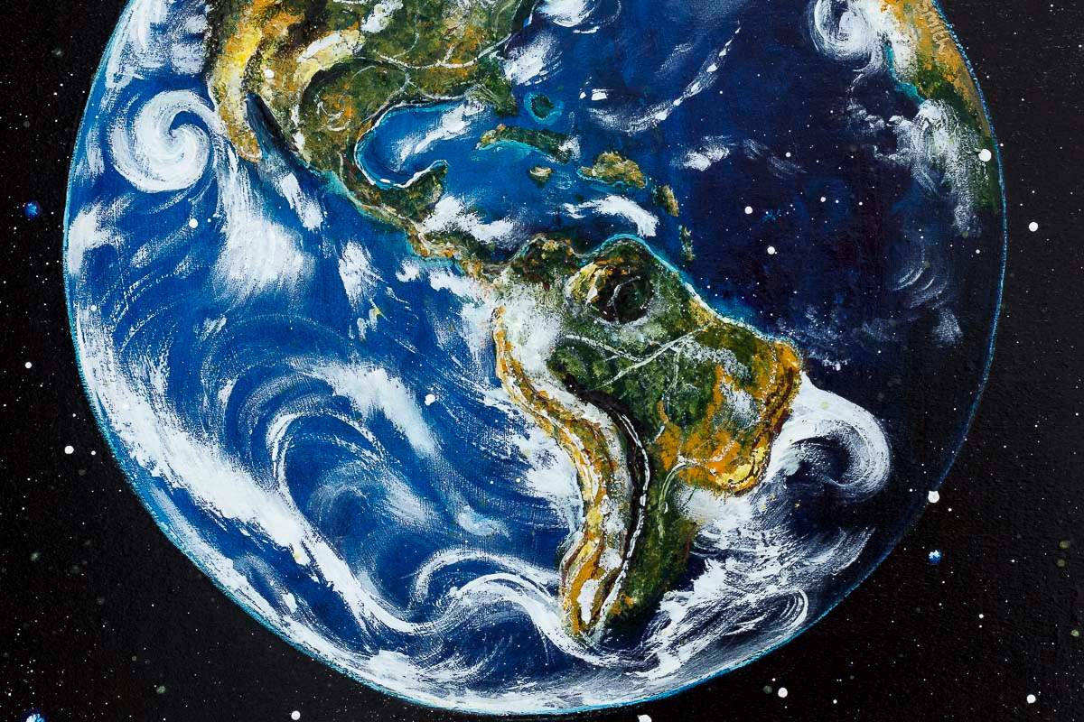絵画 Earth Planet Earth - Original - SOLD – Wyecliffe Original Art