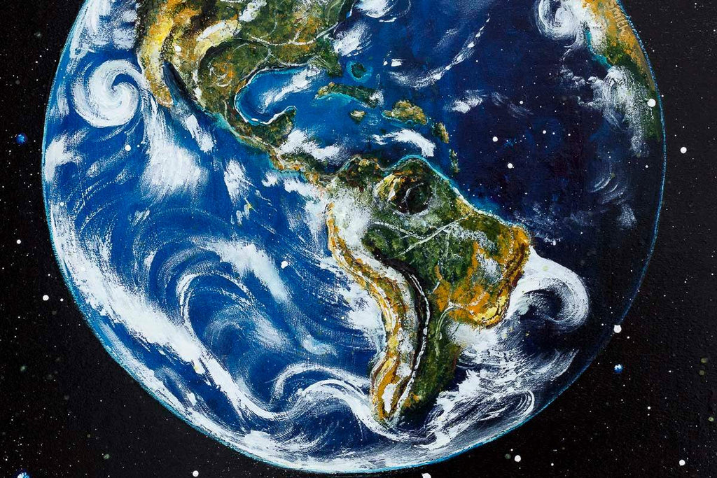 Planet Earth - Original - SOLD by artist Becky Smith - Wyecliffe Galleries