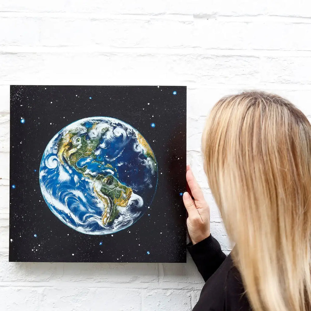 Planet Earth - Original - SOLD by artist Becky Smith - Wyecliffe Galleries
