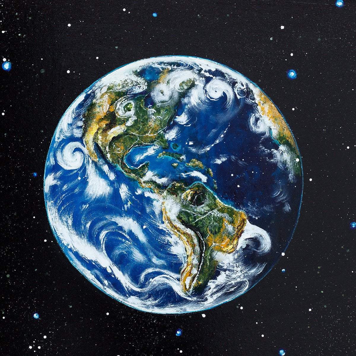 Planet Earth - Original - SOLD by artist Becky Smith - Wyecliffe Galleries