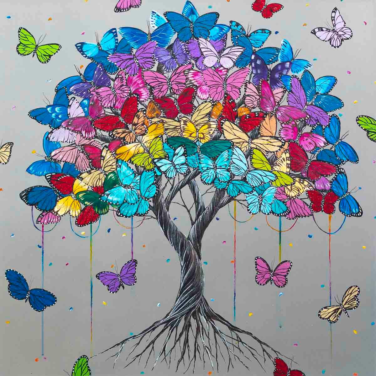 Pride Tree - Original - SOLD by artist Becky Smith - Wyecliffe Galleries