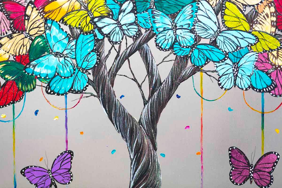 Pride Tree - Original - SOLD by artist Becky Smith - Wyecliffe Galleries