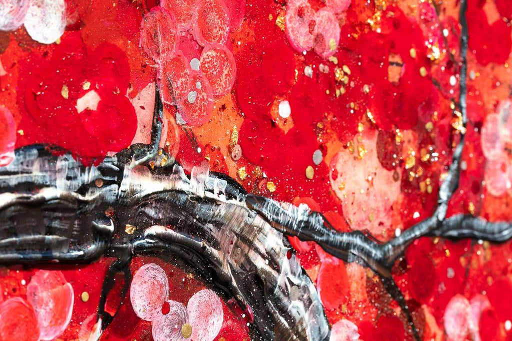 Ruby Blossom - Original - SOLD by artist Becky Smith - Wyecliffe Galleries