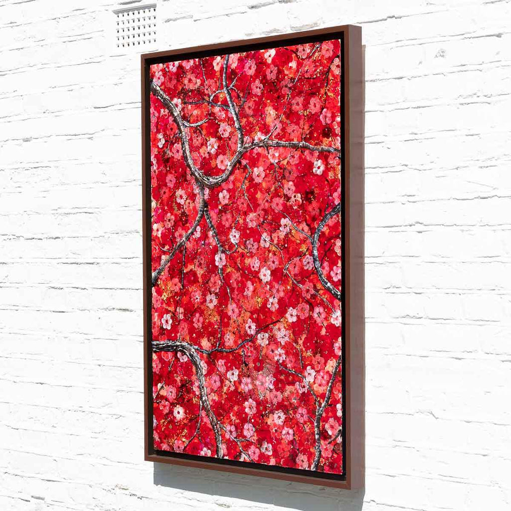 Ruby Blossom - Original - SOLD by artist Becky Smith - Wyecliffe Galleries