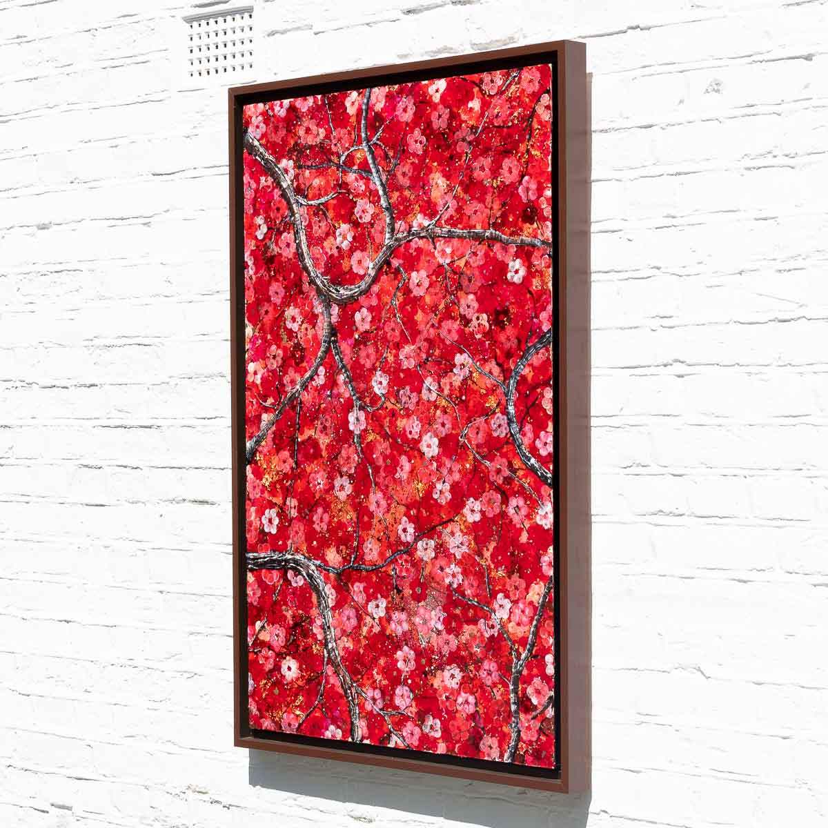 Ruby Blossom - Original - SOLD by artist Becky Smith - Wyecliffe Galleries