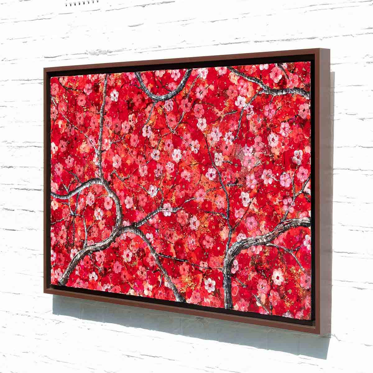 Ruby Blossom - Original - SOLD by artist Becky Smith - Wyecliffe Galleries