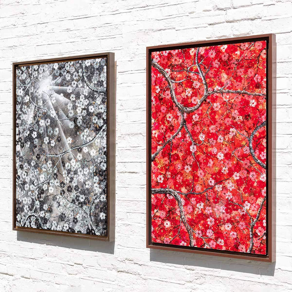 Ruby Blossom - Original - SOLD by artist Becky Smith - Wyecliffe Galleries