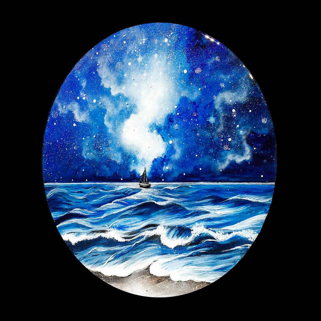 Sails on the Horizon - Original - SOLD by artist Becky Smith - Wyecliffe Galleries