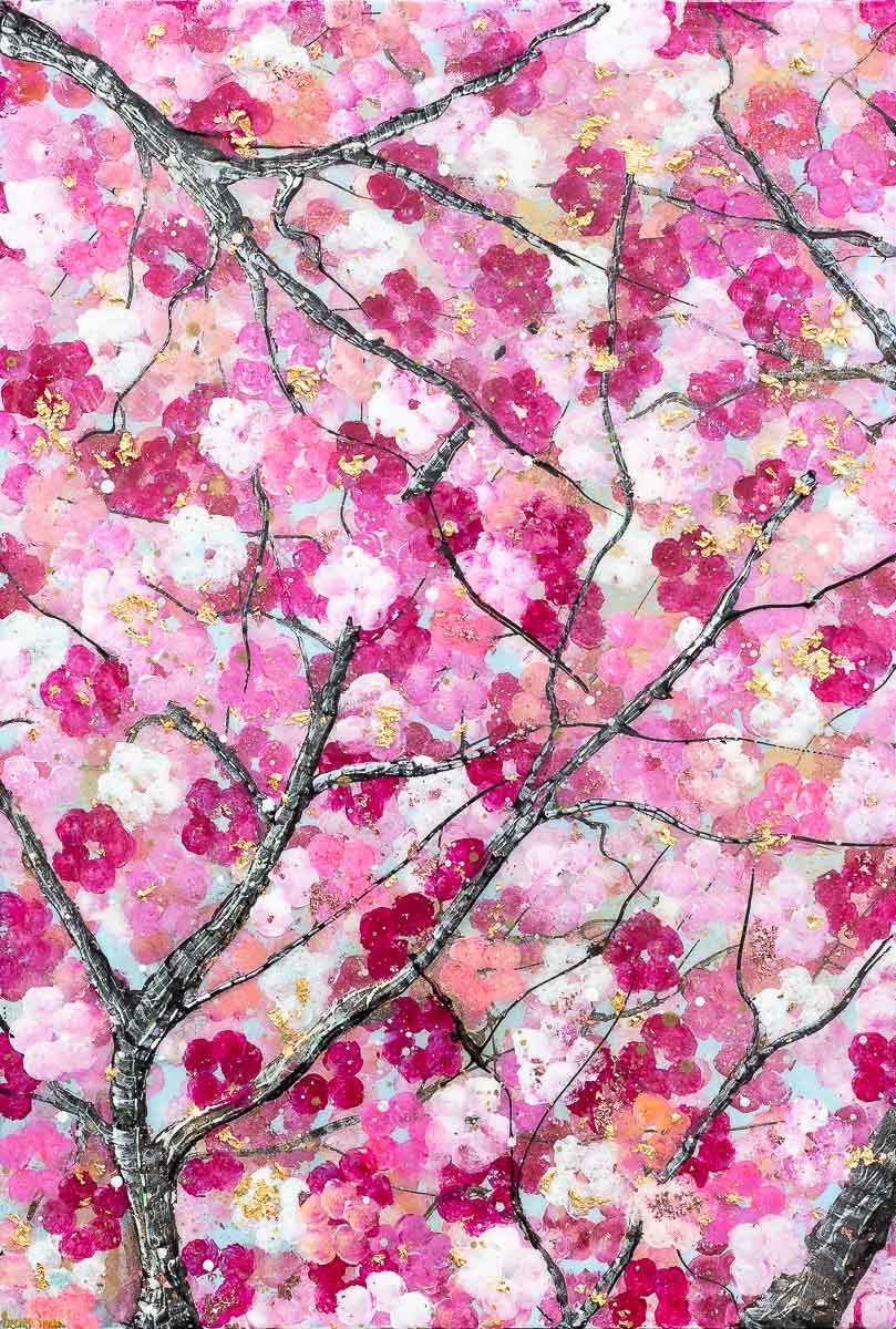 Sakura Blossom I - Original - SOLD by artist Becky Smith - Wyecliffe Galleries