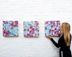 Sakura in Bloom Triptych - Original - SOLD by artist Becky Smith - Wyecliffe Galleries