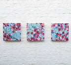 Sakura in Bloom Triptych - Original - SOLD by artist Becky Smith - Wyecliffe Galleries