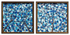Sapphire Blossom - Diptych SET - Original - SOLD by artist Becky Smith - Wyecliffe Galleries