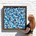 Sapphire Blossom I - Original - SOLD by artist Becky Smith - Wyecliffe Galleries