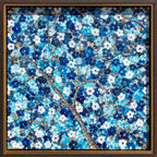 Sapphire Blossom I - Original - SOLD by artist Becky Smith - Wyecliffe Galleries