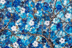 Sapphire Blossom II - Original - SOLD by artist Becky Smith - Wyecliffe Galleries
