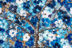 Sapphire Blossom III - Original - SOLD by artist Becky Smith - Wyecliffe Galleries