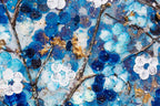 Sapphire Blossom III - Original - SOLD by artist Becky Smith - Wyecliffe Galleries