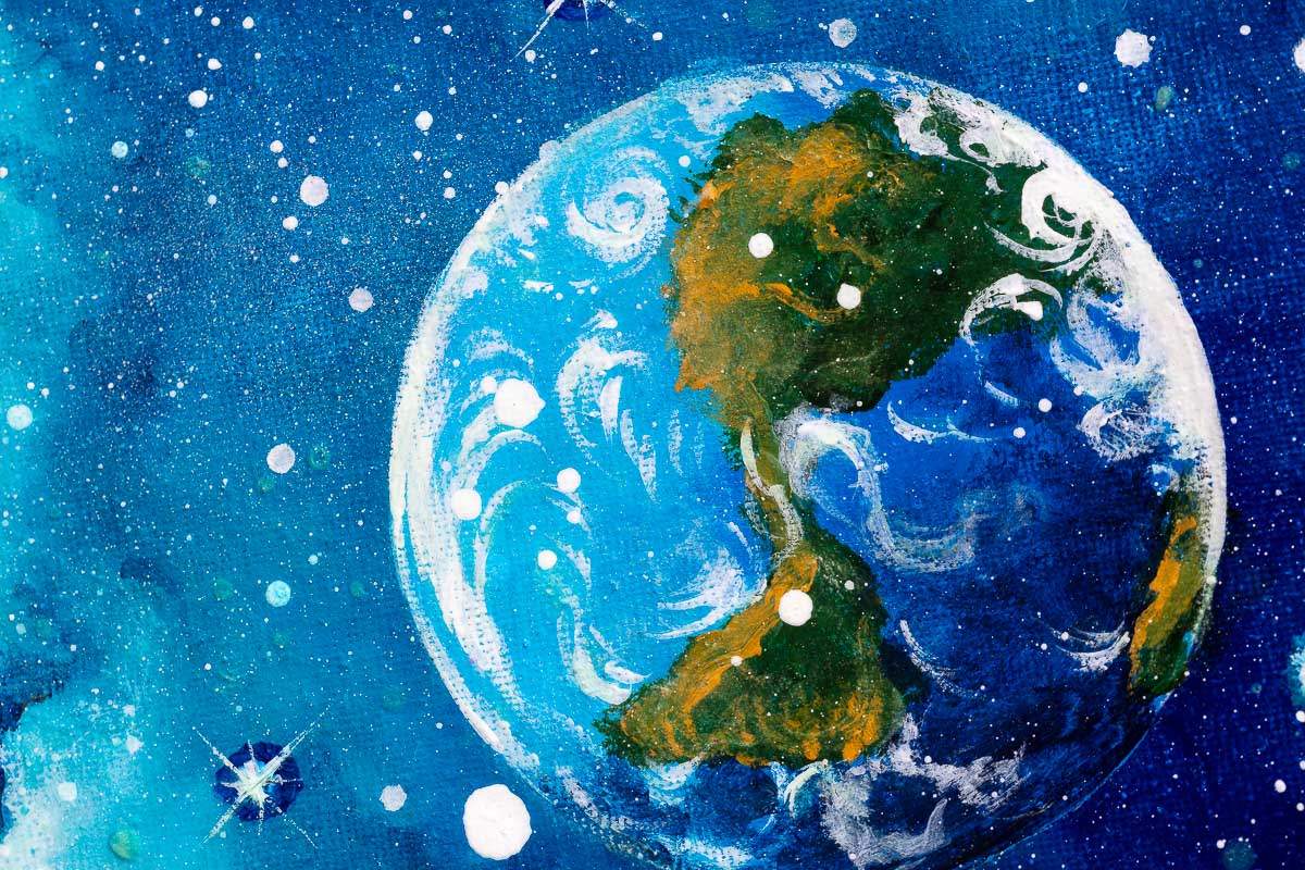 Space Exploration - Original - SOLD by artist Becky Smith - Wyecliffe Galleries