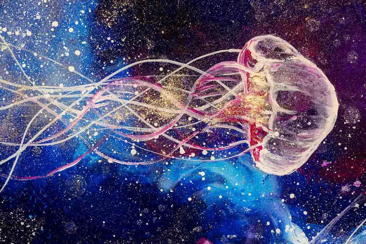 Space Wonder - Original - SOLD by artist Becky Smith - Wyecliffe Galleries