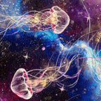 Space Wonder - Original - SOLD by artist Becky Smith - Wyecliffe Galleries