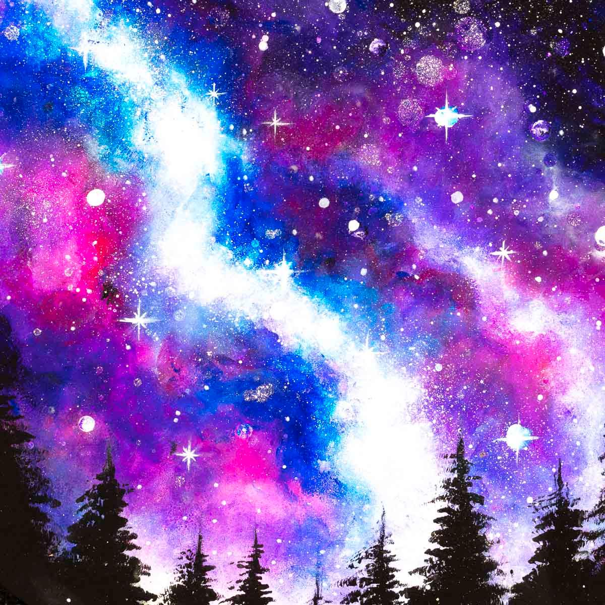 Starry Nights - Original - SOLD by artist Becky Smith - Wyecliffe Galleries