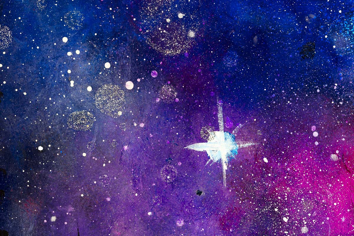 Starry Nights - Original - SOLD Becky Smith Framed