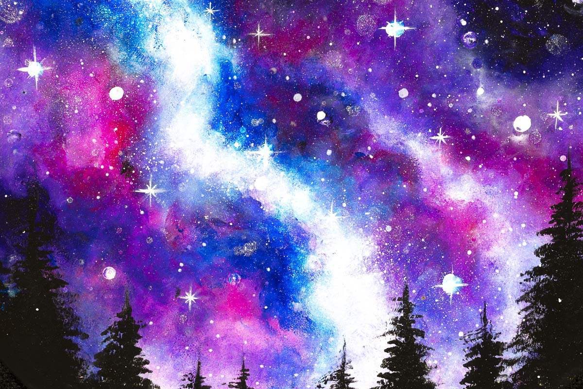 Starry Nights - Original - SOLD by artist Becky Smith - Wyecliffe Galleries