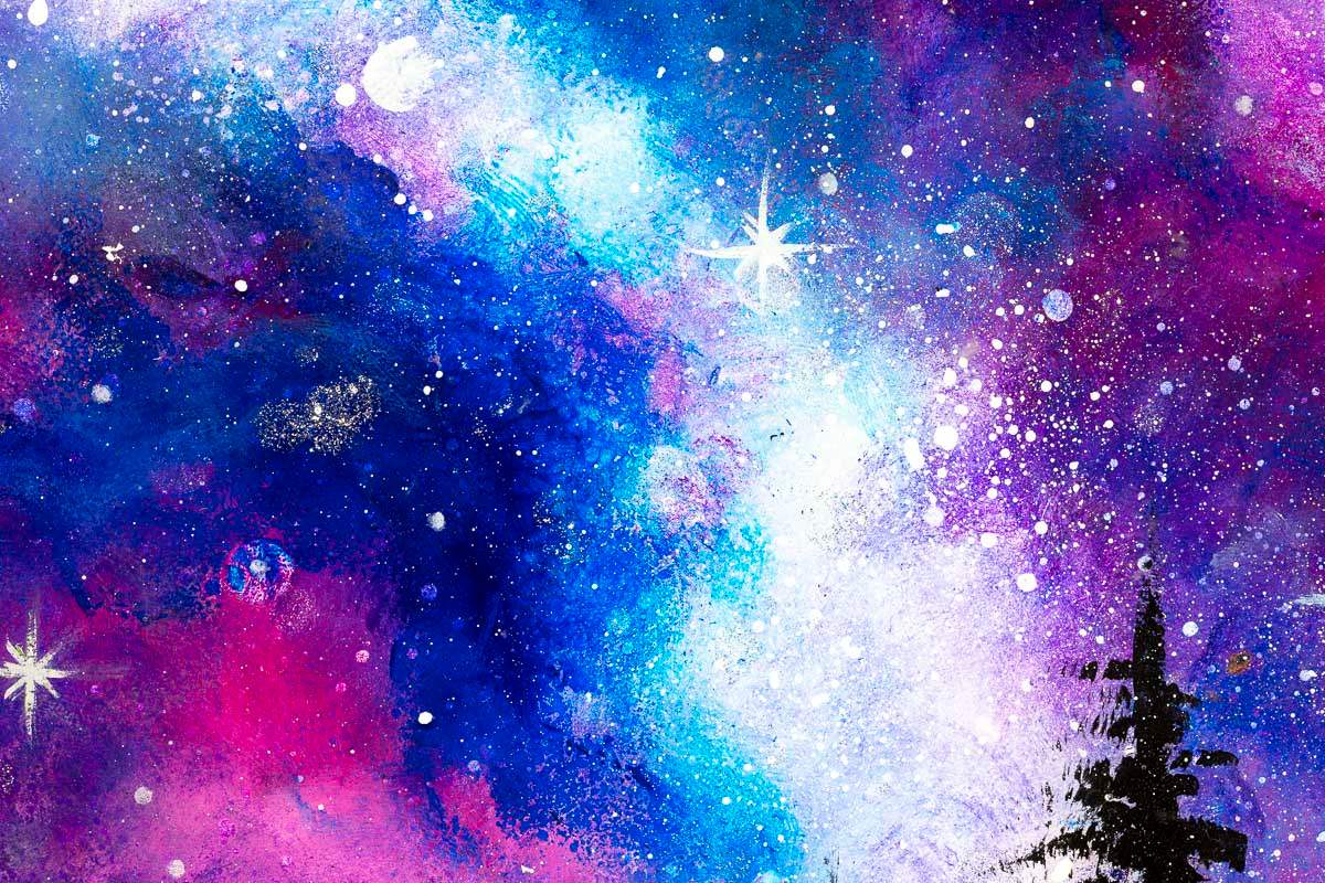 Starry Nights - Original - SOLD by artist Becky Smith - Wyecliffe Galleries