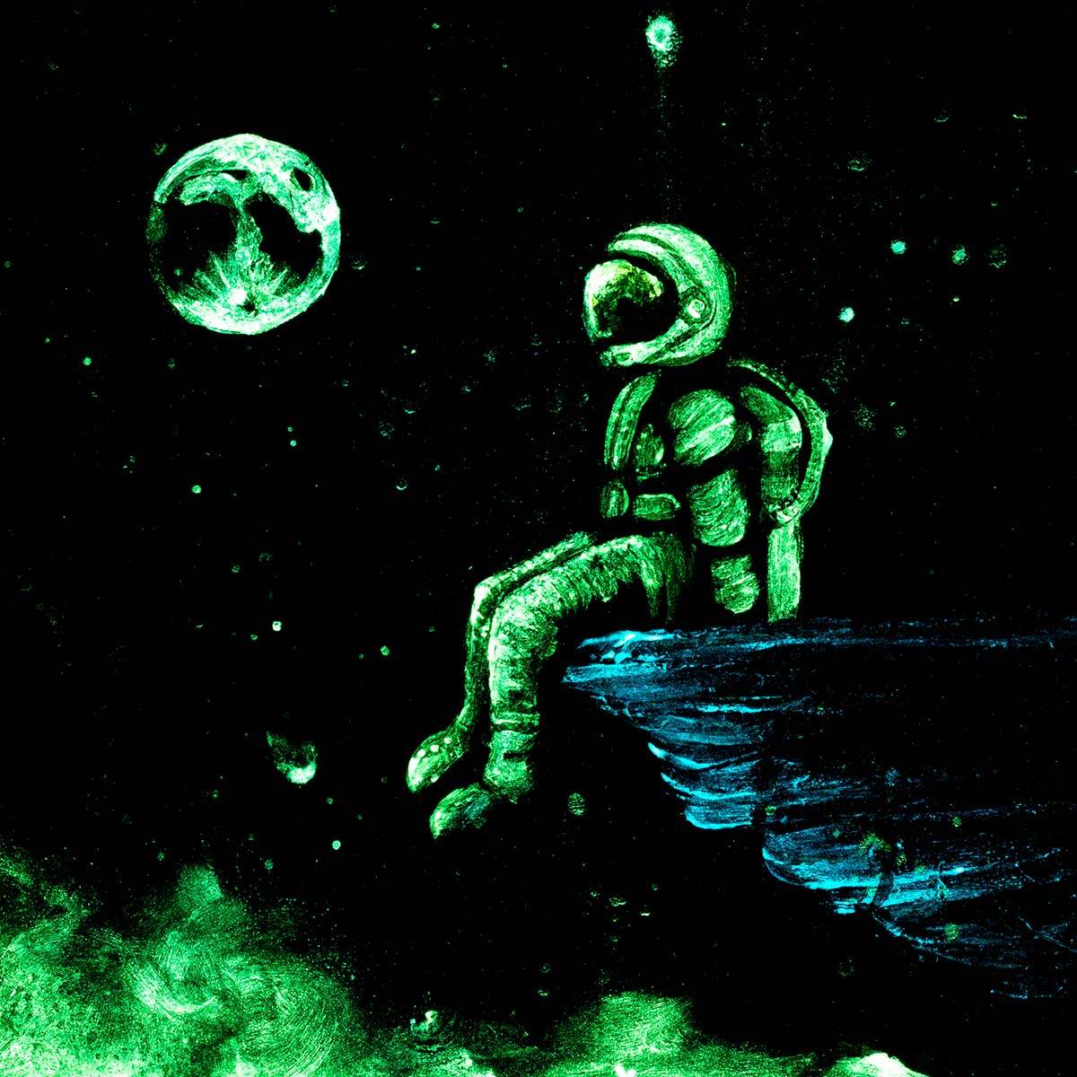 Talking To The Moon - Original - SOLD by artist Becky Smith - Wyecliffe Galleries