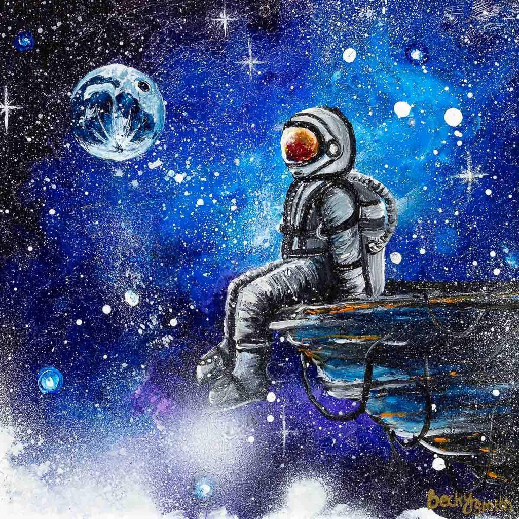 Talking To The Moon - Original - SOLD by artist Becky Smith - Wyecliffe Galleries