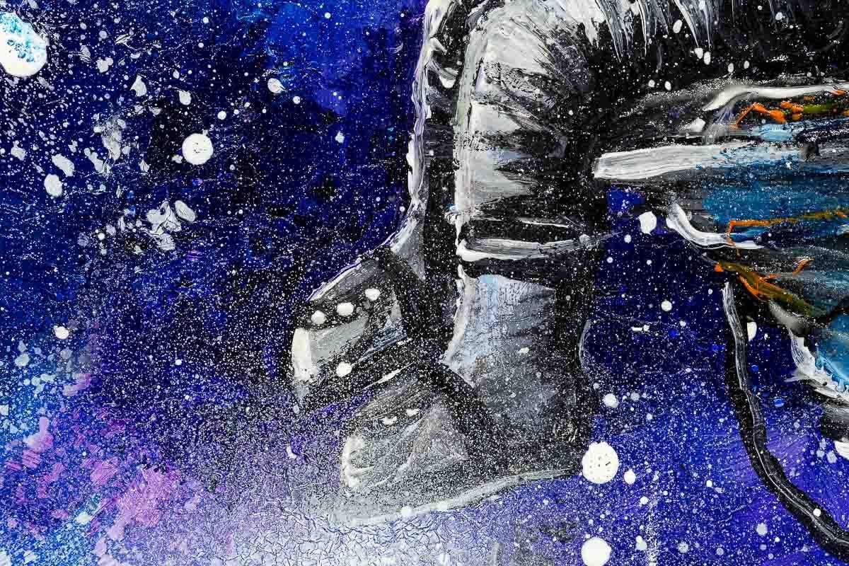 Talking To The Moon - Original - SOLD by artist Becky Smith - Wyecliffe Galleries