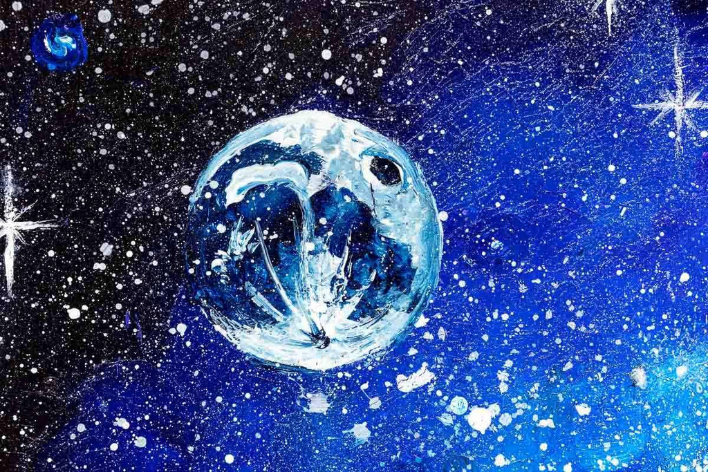 Talking To The Moon - Original - SOLD by artist Becky Smith - Wyecliffe Galleries