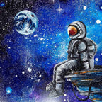 Talking To The Moon - Original - SOLD by artist Becky Smith - Wyecliffe Galleries