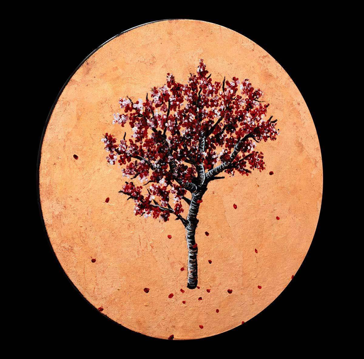 The Cherry Tree - Original - SOLD by artist Becky Smith - Wyecliffe Galleries